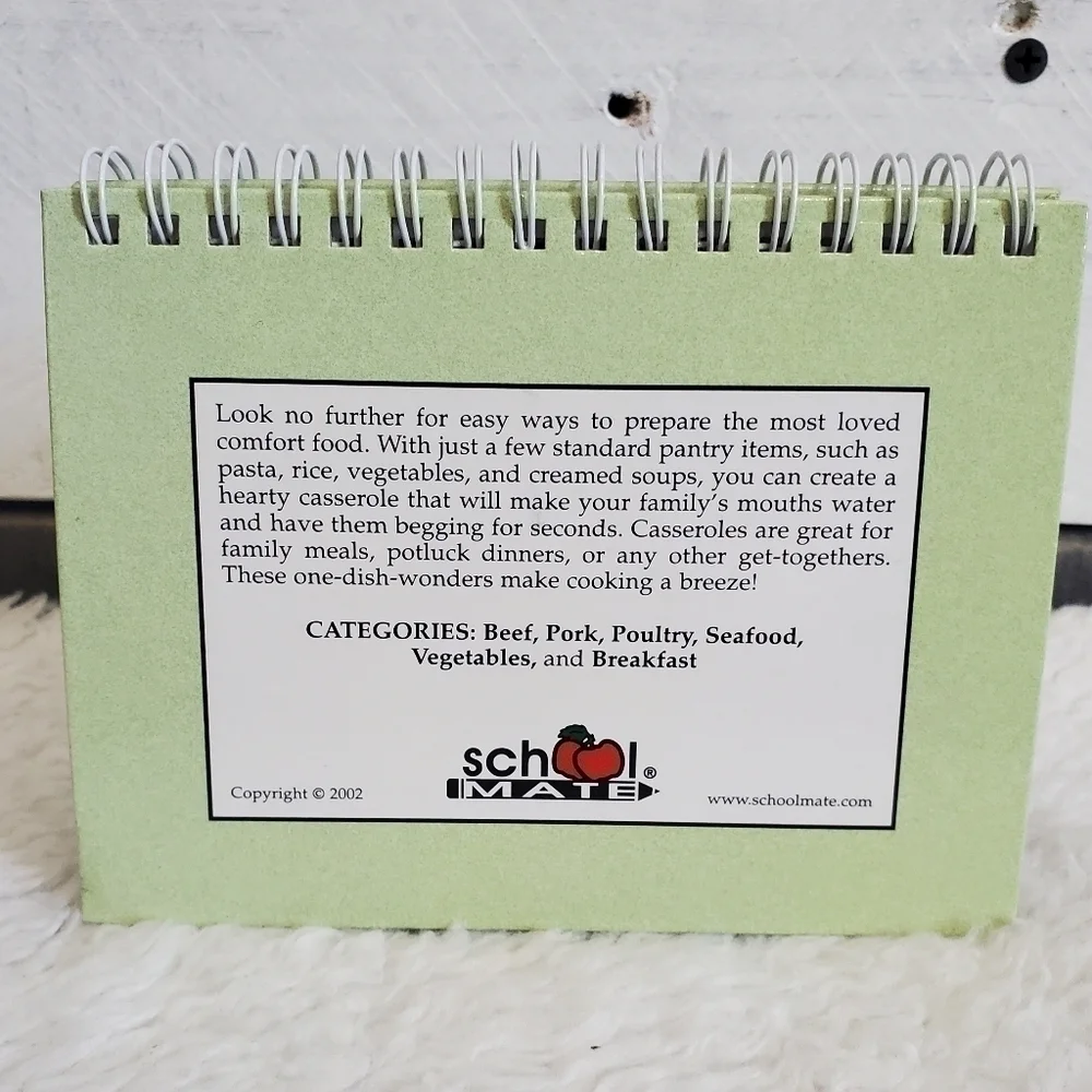 𝅺3 Mini Spiral Hardcover Recipe Cookbooks Casseroles Cookies Bars 5 Ingredients
